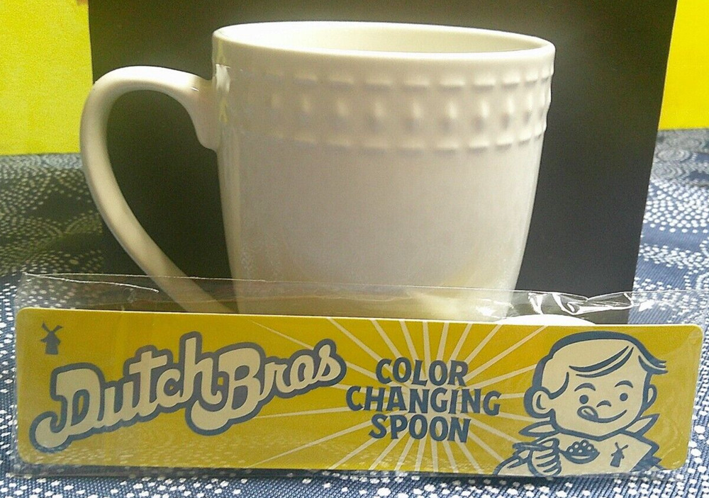 Dutch Bros Color Changing Spoon - White & Blue - Collectible January 2025